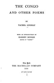 Cover of: The Congo by Vachel Lindsay