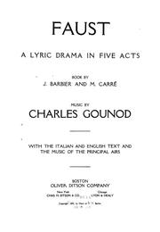 Cover of: Faust: a lyric drama in five acts