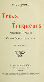 Cover of: Trucs et truqueurs by Paul Eudel