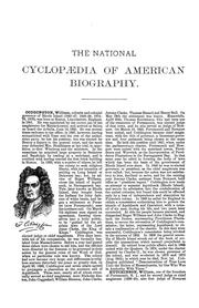 Cover of: The National cyclopædia of American biography: being the history of the United States as illustrated in the lives of the founders, builders, and defenders of the republic, and of the men and women who are doing the work and moulding the thought of the present time, edited by distinguished biographers, selected from each state, revised and approved by the most eminent historians, scholars, and statesmen of the day.