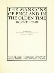 Cover of: The mansions of England in the olden time