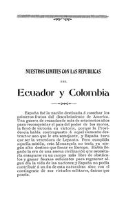 Cover of: Nuestra cuestión de limites con las repúblicas de Ecuador y Colombia