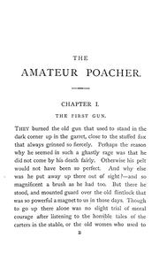 Cover of: The amateur poacher by Richard Jefferies