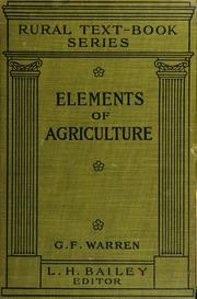 Cover of: Elements of agriculture