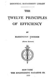 Cover of: The twelve principles of efficiency by Harrington Emerson