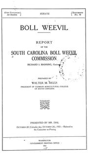 Cover of: Boll Weevil by South Carolina Boll Weevil Commission.