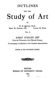 Cover of: Outlines for the study of art by H. H. Powers