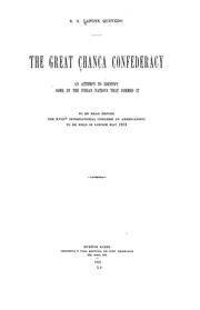 Cover of: The great Chanca Confederacy: an attempt to identify some of the Indian nations that formed it ; to be read before the XVIIIth International Congress of Americanists to be held in London May 1912
