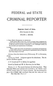 The Federal and state criminal reporter by William Henry Silvernail