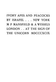 Cover of: Ivory, apes & peacocks