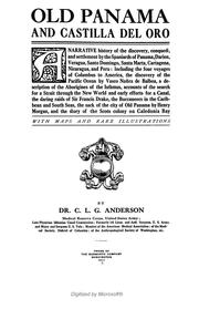 Cover of: Old Panama and Castilla del Oro by Charles L. G. Anderson