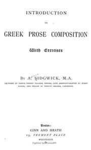 Cover of: Introduction to Greek prose composition: with exercises