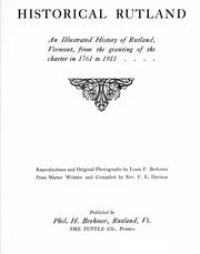 Cover of: Historical Rutland by Frank Everett Davison