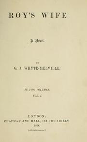 Cover of: Roy's wife by G. J. Whyte-Melville