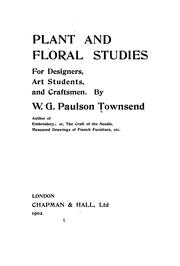 Cover of: Plant and floral studies for designers, art students, and craftsmen