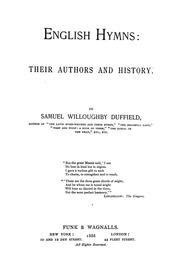 Cover of: English hymns by Samuel Willoughby Duffield
