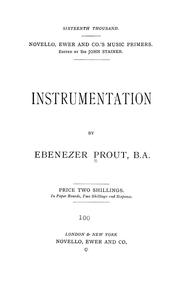 Cover of: Instrumentation