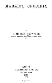 Cover of: Marzio's crucifix