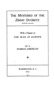 Cover of: The mysteries of the Zímniy Dvóretz (Winter Palace)