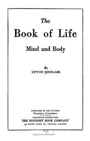 Cover of: The book of life by Upton Sinclair