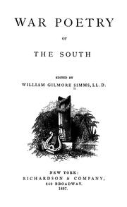 Cover of: War poetry of the South