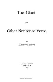 Cover of: The giant, and other nonsense verse