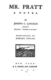 Cover of: Mr. Pratt by Joseph Crosby Lincoln