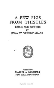 Cover of: A few figs from thistles by Edna St. Vincent Millay