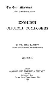 Cover of: English church composers by William Alexander Barrett