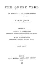 Cover of: The Greek verb: its structure and development