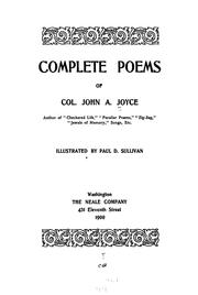 Cover of: Complete poems of Col. John A. Joyce 