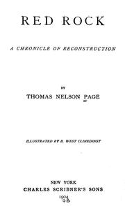 Cover of: Red Rock: a chronicle of reconstruction