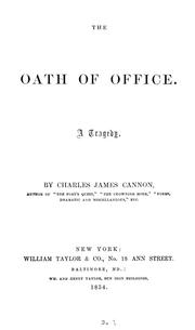 Cover of: The oath of office | Charles James Cannon