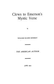 Cover of: Clews to Emerson's mystic verse