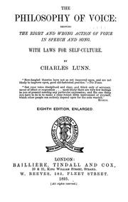 The philosophy of voice by Charles Lunn