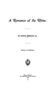 A romance of the Rhine by Emerson, Edwin