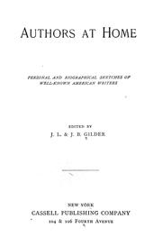 Cover of: Authors at home: personal and biographical sketches of well known American writers
