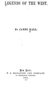 Cover of: Legends of the West by Hall, James