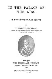 Cover of: In the palace of the king by Francis Marion Crawford