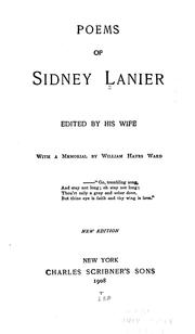 Cover of: Poems of Sidney Lanier