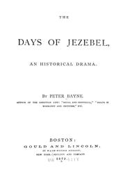 Cover of: The days of Jezebel: an historical drama