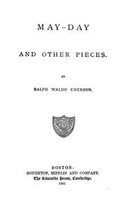 Cover of: May-day by Ralph Waldo Emerson