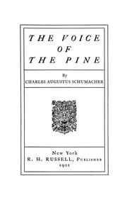 Cover of: The voice of the pine