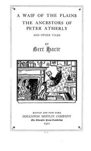 Cover of: A waif of the plains by Bret Harte