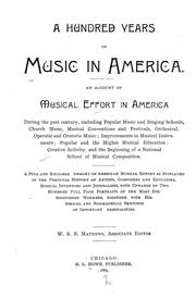 Cover of: A hundred years of music in America by W. S. B. Mathews, Granville L. Howe