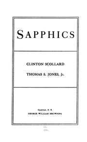 Cover of: Sapphics