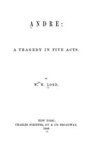 Front cover of André by William Wilberface Lord