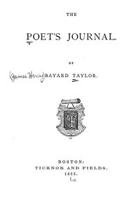 Cover of: The poet's journal