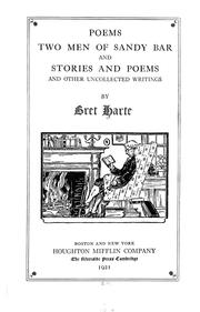 Cover of: Poems by Bret Harte, Bret Harte