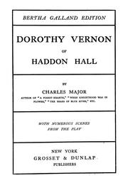 Cover of: Dorothy Vernon of Haddon Hall by Charles Major